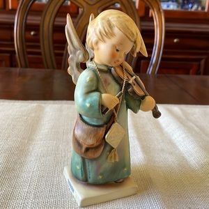 Vintage Hummel Goebel Ceramic Celesial Musician Playing Violin Figurine 7”